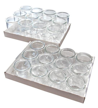 Ensemble de petits bocaux sans couvercles, 12 pièces, 6x8 cm, 160 ml | APS 82371