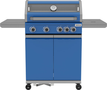 Grill à gaz ITAMI 4+1, 14,2 kW, bleu | YATO YG-20033