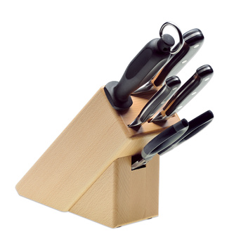 Ensemble de couteaux BestCut dans un bloc en bois de hêtre - 5 pièces | GIESSER MESSER 9891 b5 bc