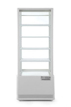 Vitrine réfrigérée 98 l, blanche, LED, dégivrage automatique | HENDI 233665