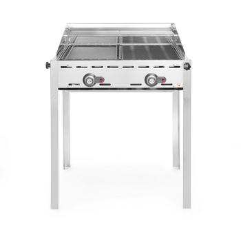 Grill gazowy Green Fire Profi Line à 2 brûleurs, 11,6 kW | HENDI 149508
