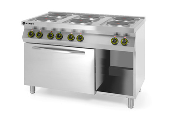 Cuisinière gastronomique électrique à 6 plaques avec four, 18,6 kW, 400 V | HENDI 226247