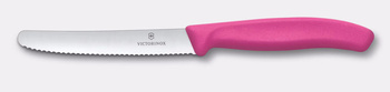 Couteau à tomates Swiss Classic, lame dentelée, rose, long. lame 11 cm | VICTORINOX 6.7835.C1
