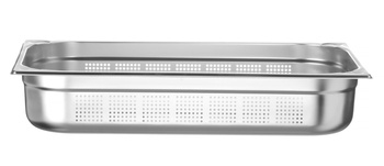 Récipient GN 1/1 prof. 10 cm en acier inoxydable KITCHEN LINE perforé | HENDI 807132