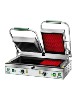 Gril de contact double avec plaques en céramique lisses, 55x30 cm, 3,4 kW, 230 V | FIMAR PV55LL