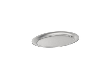Plateau KAFFEEHAUS ovale, poli, mat, en acier inoxydable, 20x14,5x0,5 cm | APS 30111