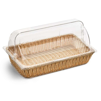 Panier à pain GN 1/1 avec couvercle roll-top, rectangulaire, polypropylène et polycarbonate | FORGAST FG03234