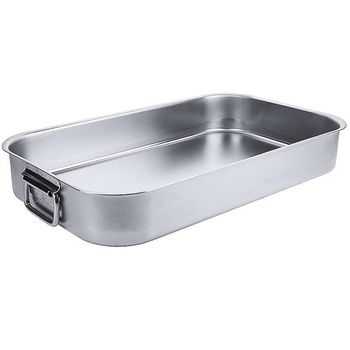 Plat à rôtir en acier inoxydable satiné, 24 l, 62,5x37,5x9 cm | CONTACTO 141/640
