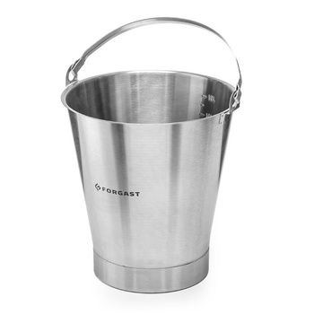 Seau en acier inoxydable avec anneau 12 l | FORGAST FG06112