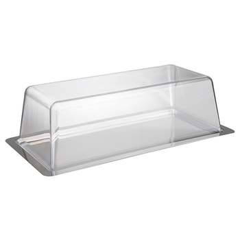 Plateau avec couvercle 33x17x10 cm, acier inoxydable, avec couvercle | APS 64