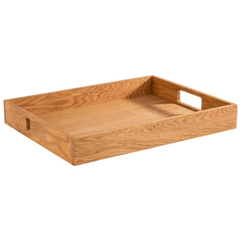 Plateau de service en bois de chêne, 45x35x6 cm | APS 761_APS