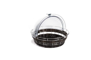 Panier à pain en polypropylène, avec cadre de fixation, sans couvercle, rond | APS-40295