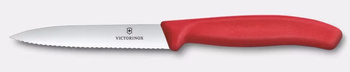Couteau à légumes et à fruits Swiss Classic, lame dentelée 10 cm, rouge | VICTORINOX 6.7731.C1