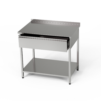 Table de travail en acier inoxydable avec tiroir 70x60x85 cm | FORGAST