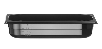 Récipient GN 1/3 prof. 6,5 cm en polycarbonate noir | HENDI 862537