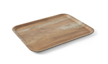 Plateau en mélamine avec motif bois - chêne, dim. 37x53 cm | HENDI 508947