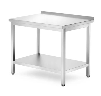 Table de travail adossée avec étagère, 100x70x85 cm | HENDI 812723
