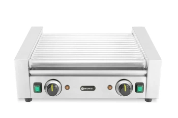 Réchauffeur à rouleaux pour hot-dogs, bi-zone, 14 rouleaux, 1,23 kW, 230 V | HENDI 268667
