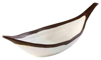 Bol CROCKER, mélamine, blanc - brun, 30,5x10x7,5 cm, 170 ml | APS 84579