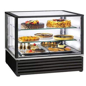 Vitrine réfrigérée d’exposition 2x GN 1/1, noire, refroidissement dynamique, 0,39 kW, 230 V | ROLLER GRILL CD 800