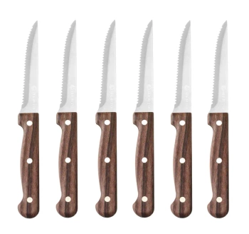 Couteau à steak Profi Line, lot de 6, 21 cm, marron | HENDI 783085