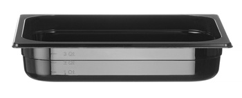Récipient GN 1/2 prof. 6,5 cm en polycarbonate noir | HENDI 862438