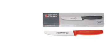 Coffret de couteaux à bord ondulé - 11 cm, 6 pièces, rouge | GIESSER MESSER 8365 wsp 11-6 r