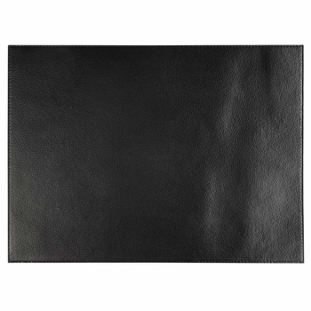 Set de sets de table VELLURA, lot de 6 pièces, cuir écologique, couleur noire, 45x32,5x0,1 cm | APS 60046