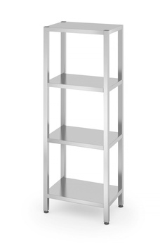 Étagère de stockage inox vissée 4 niveaux 60x40cm | HENDI 812501