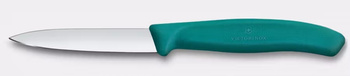 Couteau à légumes et à fruits Swiss Classic, lame lisse 8 cm, vert | VICTORINOX 6.7604.C1