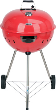 Grill à charbon, rond, Ø 54 cm, rouge | YATO YG-20304