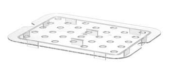 Égouttoir pour bacs GN 1/2 en polycarbonate | HENDI 868546