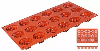 Moule à muffins en silicone, 18 cavités, 30x17,5 cm | CONTACTO 6652/042