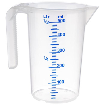 Pichet doseur STACKABLE, avec graduation de couleur bleue, 250 ml | APS 30061