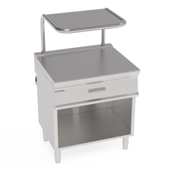 Table de travail avec étagère pour salamandre Tecno74 80x70x90 cm | TECNOINOX 716098