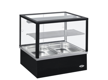 Vitrine chauffante avec bain-marie, 2 GN 1/1, noire | ROLLER GRILL BMV 20 N