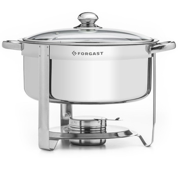 Réchaud rond 7,5 l à combustible avec couvercle en verre | FORGAST FG03275V1