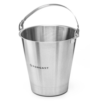 Seau en acier inoxydable sans cerclage 7 l | FORGAST FG06007