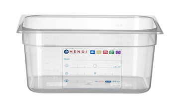 Récipient GN 1/2 prof. 15 cm en polypropylène HACCP | HENDI 880166