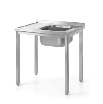Table avec évier 1 bac, 100x60x85 cm | HENDI 811573