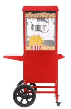 Machine à pop-corn avec chariot, rouge, 1,155 kW, 230 V | HENDI 282830
