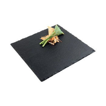 Plaque de présentation de plats en ardoise SLATE 30x30 cm | APS 995
