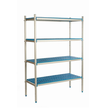 Étagère autoportante à 4 étagères prof. 40 cm 2PD-44+4P-94 | ALUSHELF 40157