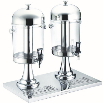 Distributeur de jus double en polycarbonate 2x8 L | FORGAST FG03228V1