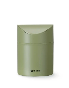 Poubelle de table avec couvercle basculant, 1,2 L, vert Ø 12 x H 16,5 cm | HENDI 440780