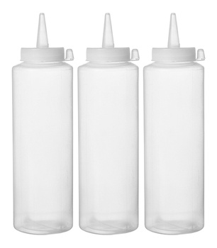 Distributeur pour sauces froides transparent contenance 0,35 l - 3 pcs | HENDI 557853