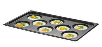 Plaque pour œufs au plat, avec revêtement antiadhésif CONVECTOMAT EGGPLATE, GN1/1 | HENDI 808856