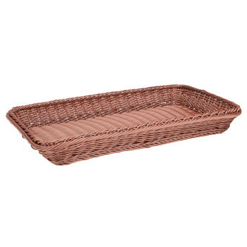 Corbeille en polypropylène GN LINE, rectangulaire, marron, GN 1/1, 53.5x33x7.5 cm | APS 40260