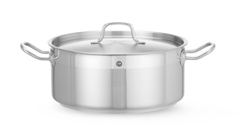 Casserole basse en acier inoxydable - cap. 7,5 L Profi Line | HENDI 830505