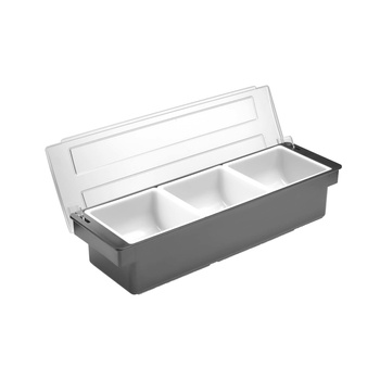 Récipient de barman pour garnitures de cocktails, 3 inserts | BAR UP 552018